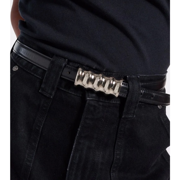 Khaite black and silver belt